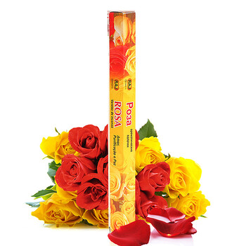 RAJ印度薰香 进口纯手工香熏香料 线香棍香 黄玫瑰 50g*3小盒 增添浪漫 149x