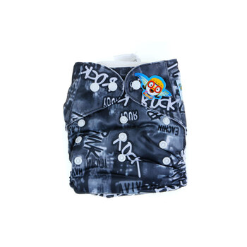 婴秀pororo 可洗布尿裤 可调大小婴儿尿布兜 透气防漏 送2条隔尿垫 YX-BNK-003-A16