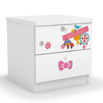 酷漫居 Hello kitty 高档家具 KT恋恋风景 床头柜 家具品牌 儿童家具 爱洛粉红 床头柜