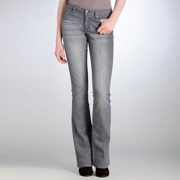 乐都特 Laredoute 女式修身微喇牛仔裤 3色 ZX222 灰色 XXL(170/84A31)