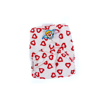 婴秀pororo 可洗布尿裤 可调大小婴儿尿布兜 透气防漏 送2条隔尿垫 BNK-008-502