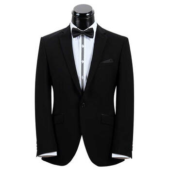 HSEEN韩臣 男士西服套装 韩版修身西装 伴郎结婚礼服套装 HS7186 黑色 56F版 195/108F