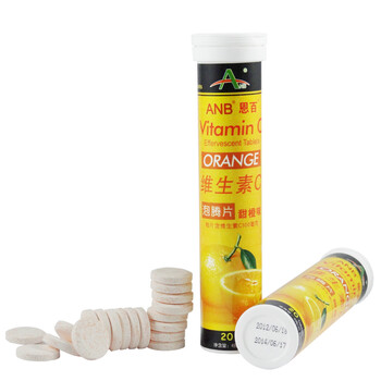 恩百ANB 维生素C泡腾片 VC泡腾片 VC片 20片*4g
