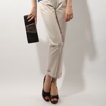 SALTER诗篇2012夏OL通勤修腿型<em>杏色女裤</em> 杏
