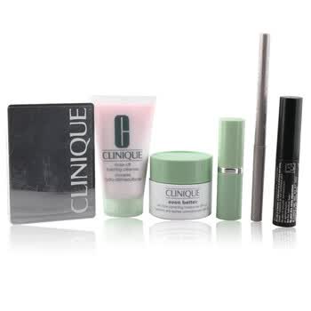 倩碧 Clinique 6件套装(卸妆霜30ml+保湿霜15ml+眼影2.2g+唇膏4g+睫毛膏4g+眼线笔)