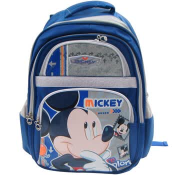 迪士尼Disney 米奇蓝黑双肩包小学生儿童书包SM80177