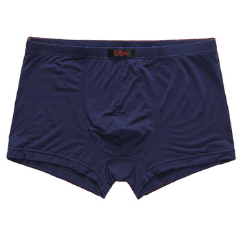莱斯玛特 LESMART 男士莫代尔印花弹力大码平角内裤 MU1208 藏蓝色 XXXL