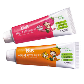 保宁 幼儿牙膏90g*2支 护理用品草莓+橙子