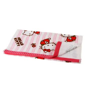 亚光LOFTEX红苹果kitty系列面巾洗脸割绒毛巾儿童可啃咬hello kitty授权632202 粉色 面巾