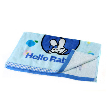 亚光LOFTEX你好兔子高档面巾Hello Rabbit卡通洗脸巾毛巾639802 蓝色 面巾
