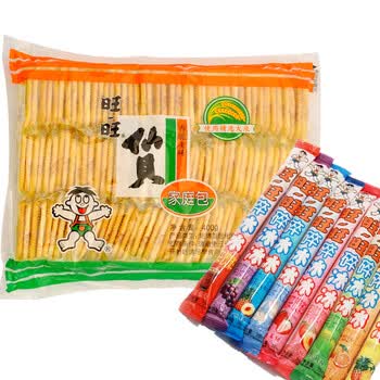 旺旺仙贝家庭包400g+旺旺碎冰冰78ml*5（碎冰9种口味，随机发放）