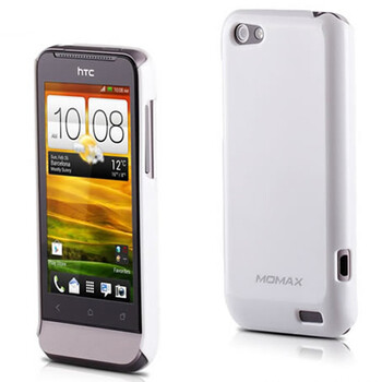 摩米士（MOMAX）HTC ONE V/T320e 超薄耀目光泽保护壳UV白色 附送摩米士原厂液晶保护膜