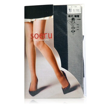 (日本）soeru 包芯丝超透明加压瘦腿连裤丝袜PT0020 90黑色