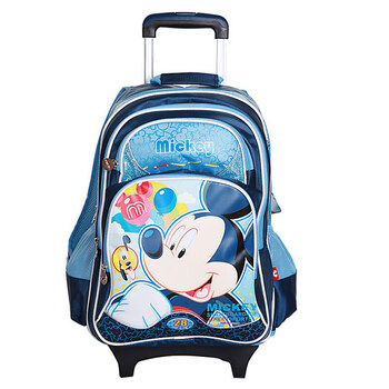 迪士尼/Disney 米奇小学生拉杆书包MB0130 深蓝色 送雨罩 新品惊喜直降！