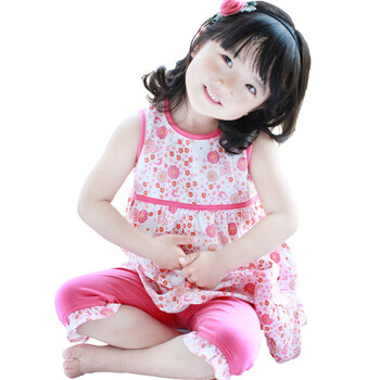 李宁母婴女童纯棉碎花公主裙G103JD 向阳花 110cm(4岁)