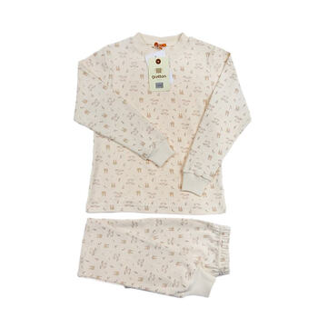 绿典彩棉Gretton 小兔童内衣套有机天然彩棉童装A2JTE140 棕色 160