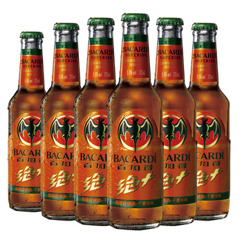 百加得绝+朗姆预调酒干姜水味 (6瓶装) 275ml*6