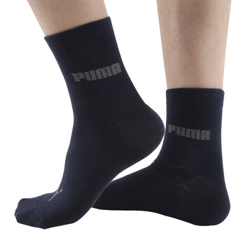 【全场满200减60，先领券，后下单】PUMA 彪马 男士提花休闲 短款 精梳棉袜子P1157031 靛蓝-铁灰 25-27cm