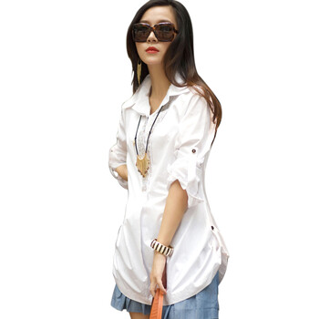 R.me 2012时尚休闲女款衬衣 女 套头衬衫 翻领长袖宽松上衣 F121C033 白色 XXL