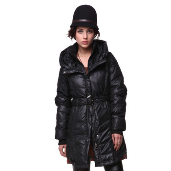 年中大促 爱美斯特价羽绒服女中长款 下摆可卸 浅灰色 (XXL)175/96A
