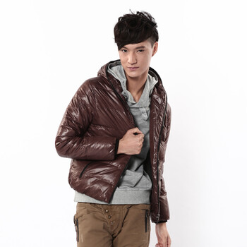 波司登 羽绒服 男连帽单拉链休闲短款 SR2201A 784(欧沙棕) 195/108A(XXXL)