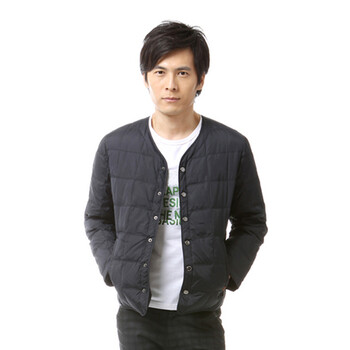 雅鹿 男 羽绒长袖内恤 羽绒服 ^@^LD00010 黑藏青 190/4L