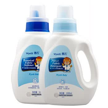 Wyeth 惠氏PH5.5衣物清洁剂1000ml+衣物柔顺剂1000ml