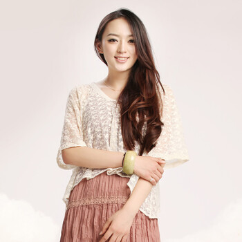 珂蕾朵姆 kaleidom 时尚休闲淑女小衫 K2122C25 白色 M