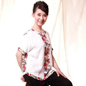 妍昆 中老年女装妈妈装夏装 民族风中老年服饰