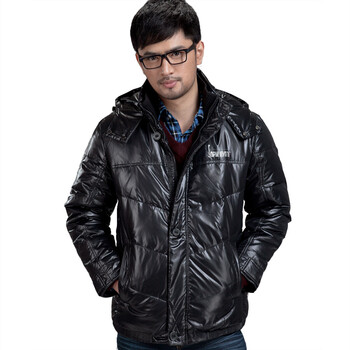 大羽 2012新款 时尚羽绒服 男士短款夹克 9212黑 黑 190/108B
