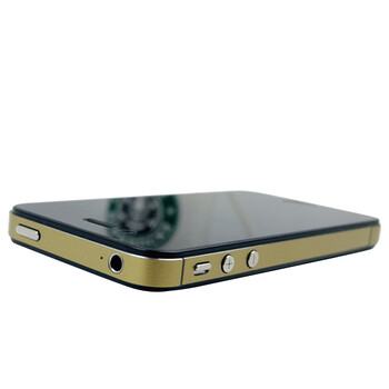 SkinAT 苹果iPhone4/4S 边框贴膜 侧边贴 金 iphone 4S