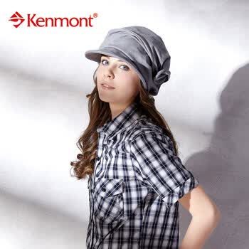 kenmont凯蒙特帽子春夏户外防晒大沿女士遮阳帽子KM-0432 灰色