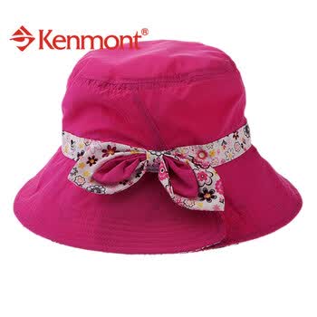 Kenmont凯蒙特帽子春夏户外防晒防紫外线女士遮阳帽子KM-0284 桃红色