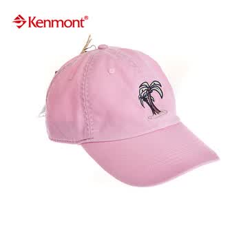 kenmont凯蒙特帽子春夏男士女士户外防晒遮阳棒球帽子KM-0226-17 粉红色