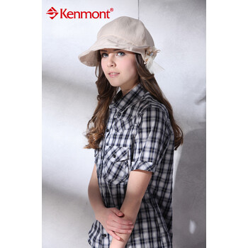 Kenmont凯蒙特帽子春夏户外防晒女士遮阳帽子KM-0443 米色