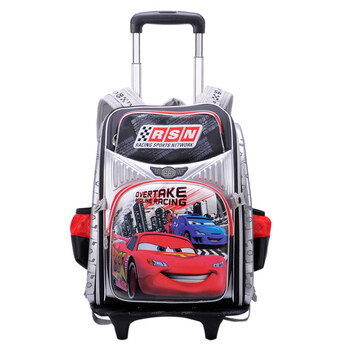 迪士尼/Disney 汽车小学生 拉杆书包 减负书包 可拆卸防雨罩C0030 新品惊喜直降！ 黑色