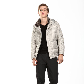 波司登男装懒兔毛领防寒服1192-08009 N801(米白) 54A(190/104)