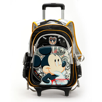 Disney/迪士尼米奇米妮减负包 儿童拉杆书包SM80308 黑色 F