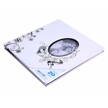 竹取相册创意礼品12寸精致钢琴烤漆高档木面带相框/相册影集粘胶内页 白色 12寸粘胶