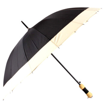 美度 晴雨两用自动开16骨长柄防风功能雨伞 M5001黑色