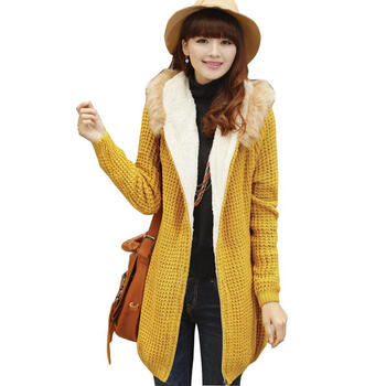 TUOYI2012冬季新款<em>女式加绒卫衣</em> 加厚针织开