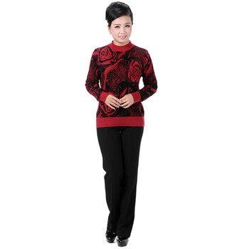 韩版时尚靓丽中老年妈妈装毛衣