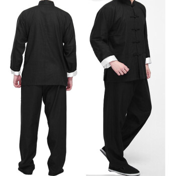 李小龙唐装 咏春拳 练功服 太极服经典棉麻功夫衫 武术服 太极服 练功
