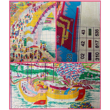 钟爱一生十字绣清明上河图2米全景套件拱桥版印花客厅大画 古绢布3股绣 生态棉线