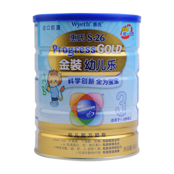 惠氏金装幼儿乐奶粉3段桶900g(新包装)