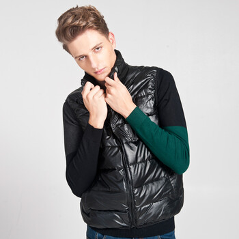 ROG 2012冬款男装收口<em>马甲男士假两件</em>立领马