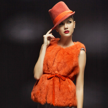 希荷 皮草<em>马甲</em> <em>兔毛</em>背心2012新款 韩版<em>女款</em>裘皮