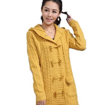 羽千秀 <em>秋冬季</em>新款<em>女装毛衣外套</em> 女士加厚羊毛