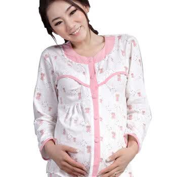 妈咪秘密卖火柴小女孩孕妇哺乳家居服套装纯棉