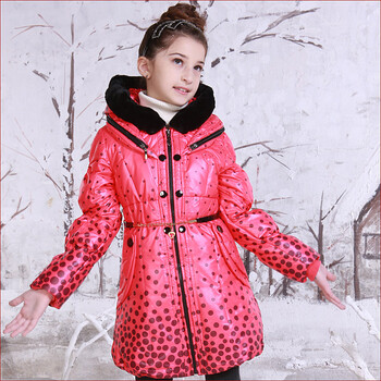 <em>太阳雪人</em>儿童<em>羽绒服女童</em>中长款淑女韩版修身款